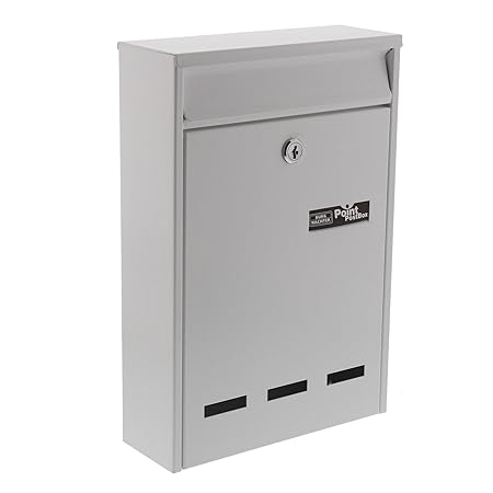 BURG-WÄCHTER, Anlagenbriefkasten, A5 Einwurf-Format, Verzinkter Stahl, Pocket 5871 W, Weiß