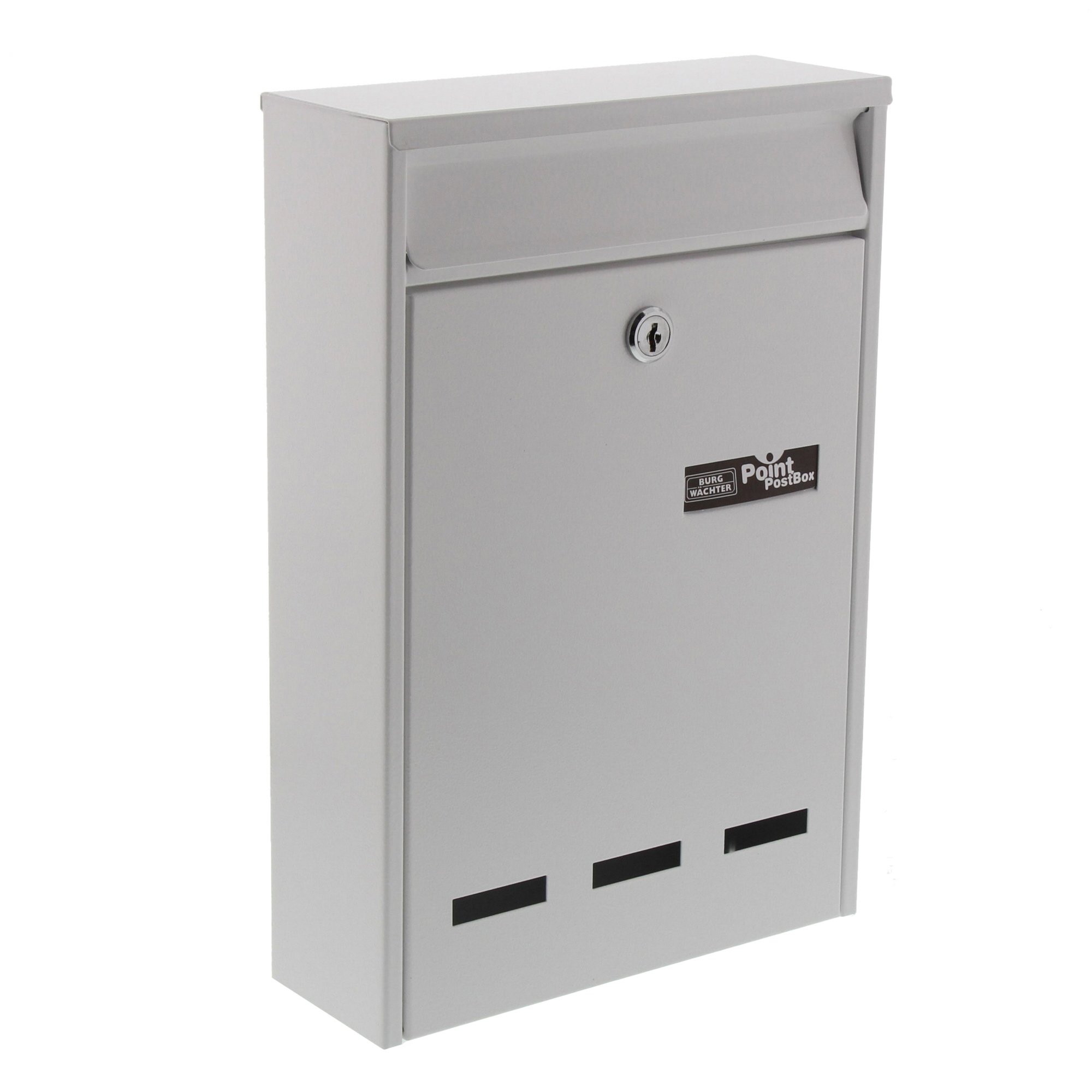 BURG-WÄCHTER, Group Mailbox, Slot Size A5, Galvanised Steel, Pocket 5871 W, White