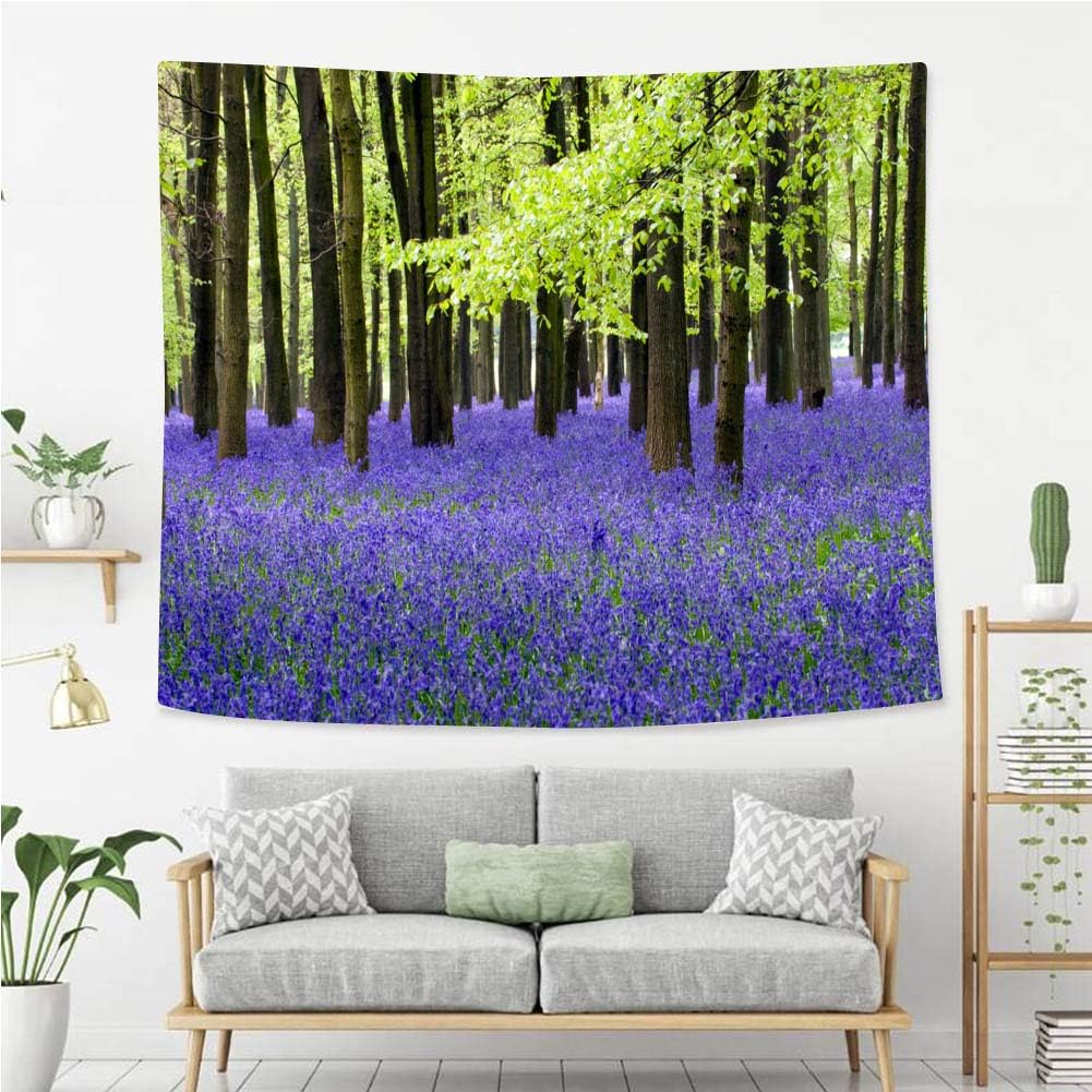 BEIVIVI Creative Custom Tapestry Bluebell Wood Wall