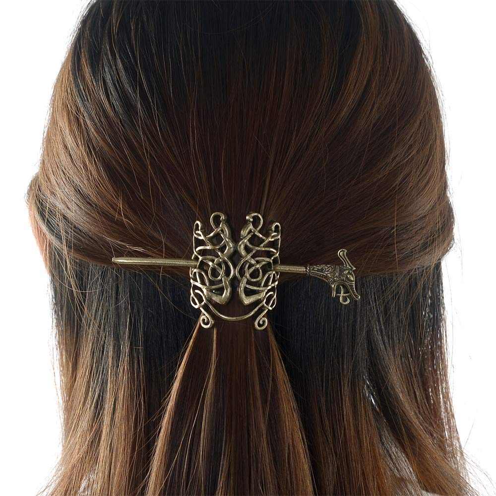 Large Celtic Knots Dragon Hairpins Norse Viking Crown Hair