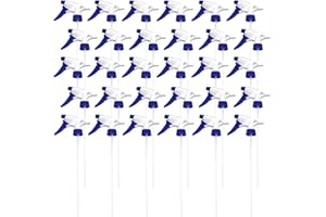 RIVER-CJ 30 Pack Spray Bottle Nozzles, Heavy-Duty Stream Trigger Spray Nozzle Replacement Parts Adjustable Head Sprayer with Mist Stream Sprayer Fits 8oz /16oz Spray Bottles Round 28/400 Neck Bottles (Blue)