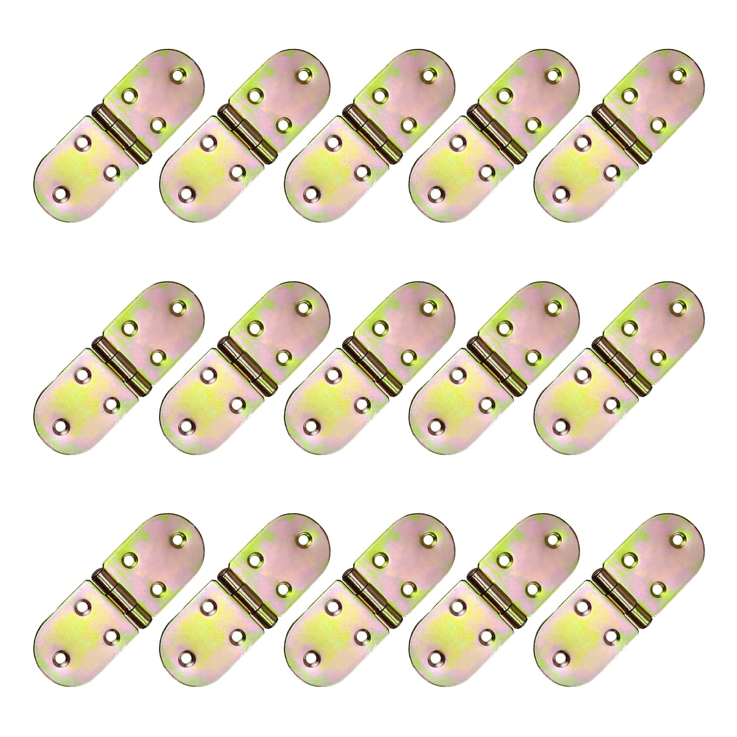 Bestgle 15pcs Folding Flip Hinges, 180° Drop Down Hinges for Folding Tables, Cabinets, Wardrobe Doors & Furniture (83×30mm)
