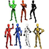 EIMONEY 7PCS Assembly Completed T-13 Action Figure 3D Printed Multi-Jointed Movable,Lucky 13 Action Figures,Multi-Articular Dummy 13 Action Figures,Desktop Decorations,Creative Gifts (7 Colors)