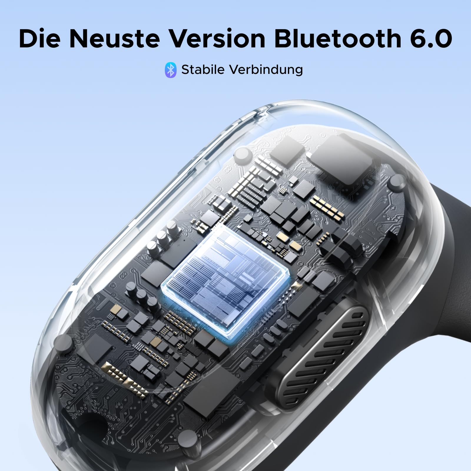 UGREEN FitBuds 2 Open Ear Kopfhörer, Bluetooth Kopfhörer Sport, Bluetooth 6.0, 28 Std. Spielzeit, IPX5, 4-Mikrofon AI Lärmreduzierung, App-Steuerung, Raumklang, Doppelverbindung, für Sport & Alltag 4