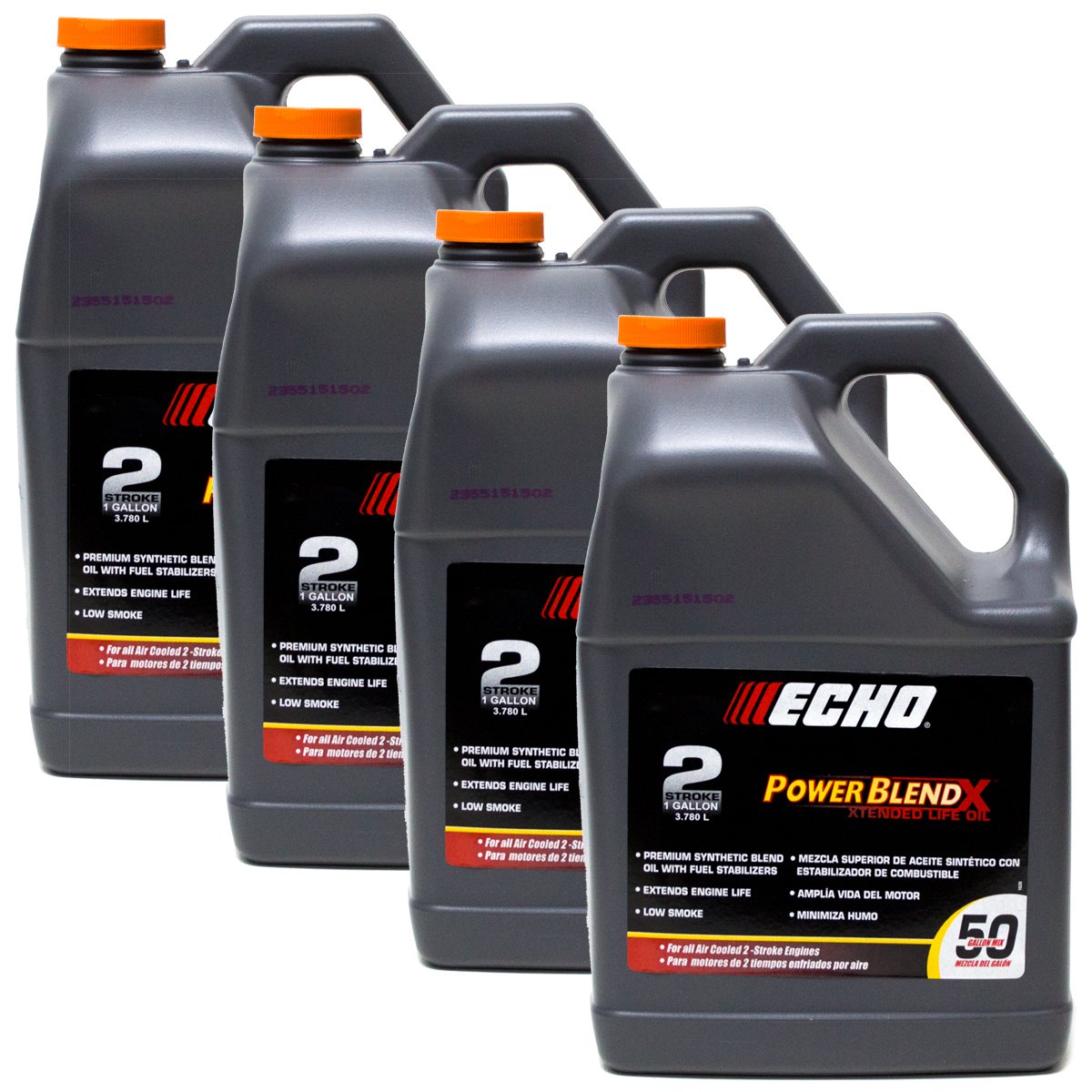 Replaces Echo 4PK Echo 2-Cycle Engine Oil Mix Extended Life Power Blend 6450050 (1) Gallon