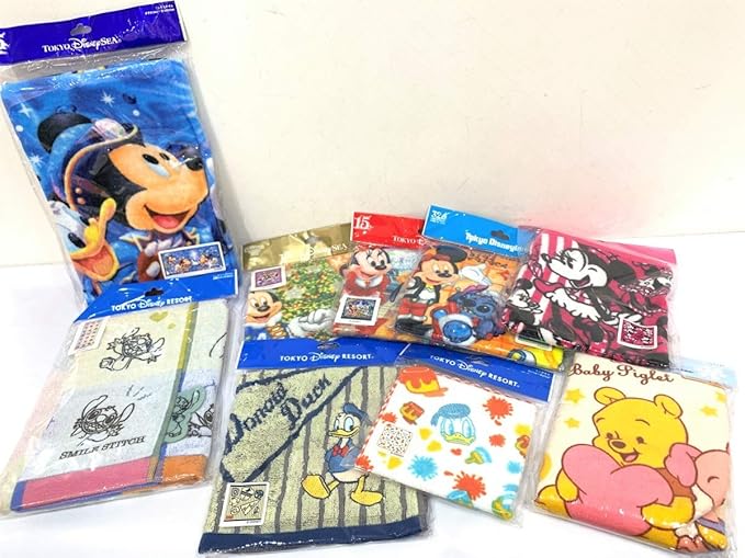 Amazon Co Jp ディズニー タオル まとめ売り 計9枚セット フェイス ウォッシュ ミニタオル ミッキー ミニー ドナルド スティッチ H ホビー