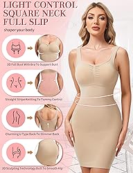 SLIMBELLE Built In Bra Shapewear Dress Slip For