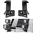 Nilight 2PCS Windshield Hinge Mounting Brackets Dual A-Pillar for Offroad LED Fog Light Work Light for 2007 2008 2009 2010 2011 2012 2013 2014 2015 2016 2017 Wrangler JK/JKU 2DR 4DR,2 Years Warranty