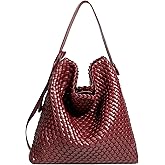 DSGUTWO Woven Leather Tote Bag for Women Large Woven purses shoulder bag Fashion Shopping Travel Handbags