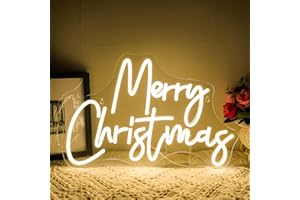 WLHOPE Merry Christmas Neon Sign Dimmable Neon Signs for Wall Decor Led Lights for Christmas Bar Man Cave Club Party Room Shop Window Bedroom Decoration Gifts USB Powered 12.6x16.14in