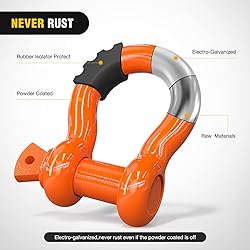 Nilight 2 Pack 3/4" D-Ring Shackle 4.75 Ton