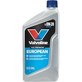 Valvoline European Vehicle Full Synthetic 0W-20 Motor Oil 1 Quart | For European gasoline and diesel engines, advanced protection against wear, friction, heat and deposits
