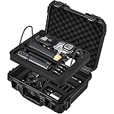 Hard Case Organizer For Gopro Hero 13/12/11/10/9/8 Media Mod/Volta/Protective Housing/Chest Mount Creator Edition Accessories Waterproof Travel Storage Carrying Case 12.4 * 4.7 * 10.4inch