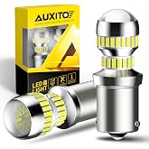 AUXITO 1156 LED Bulb White Super Bright 7506 1141 1003 BA15S P21W LED Light Replacement with Projector for Backup Reverse Tail Brake DRL Turn Signal Parking Light, Pack of 2
