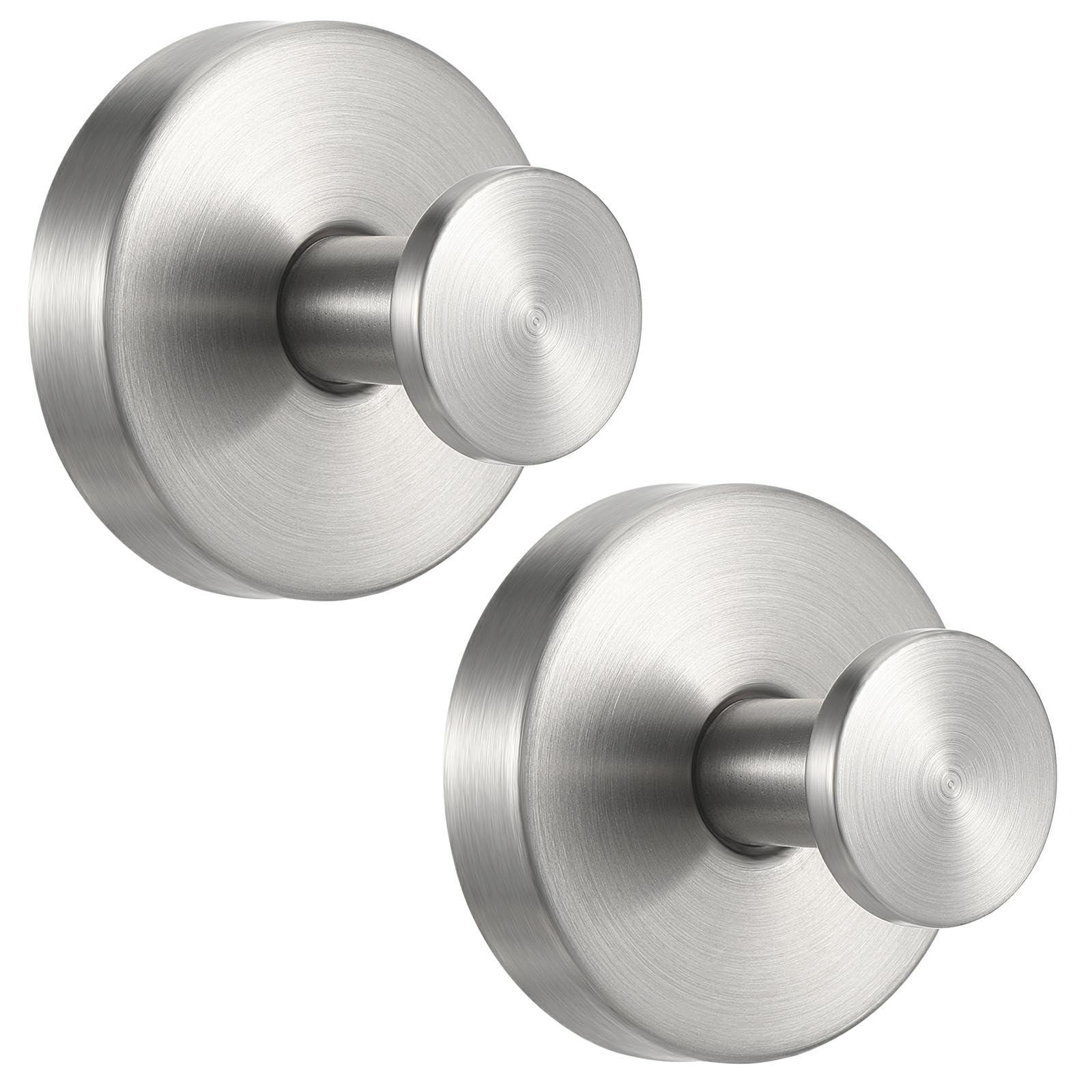 KEESIN Stainless Steel Suction Cup Hooks Set of 2, No Hole Required, For Bathroom and Kitchen, Christmas
