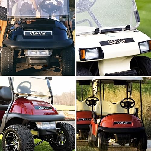 Name Plate for Club Car Precedent Emblem Golf Cart(Black Gold) in