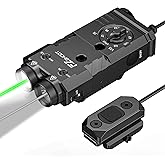 EZshoot 1600 Lumens 4-in-1 Ar Flashlight/IR Illuminator with Green/IR Laser | Magnetic Rechargeable, IR Flashlight with Remote Switch, Compatible with Picatinny and M-rail,Aircraft Aluminum,Strobe Light