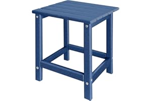 GARDENSTAR Adirondack Side Table Outdoor, HDPE Small Outdoor Table for Patio,Outside End Table for Porch, Deck, Pool, Weather Resistant/Easy Maintenance/Indoor or Outdoor Use, Blue