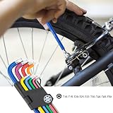 Anesty 9pc Torx Key Set T10-T50 Cr-V Steel Colour Coded Long L Keys view 8