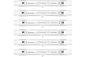 DIQMIAQ R7S Bulbs Halogen Light Bulbs 78mm / 3inch T3 Halogen Light Bulbs 150 Watt R7S Double Ended Filament Flood Lights(150W-6Pack)