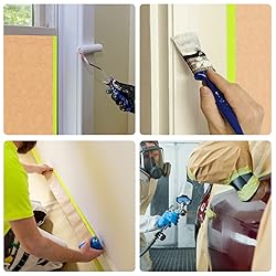 Pre-Taped Masking Paper for Painting - 12 inch x 50