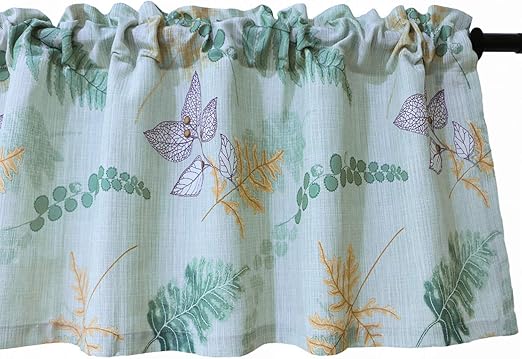 Amazon Com Vogol Botanical Pattern Kitchen Valances For Windows