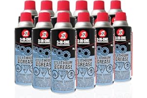 3-IN-ONE White Lithium Grease | Thick Heavy Duty Coating for Metal to Metal Application, 290g | 1142 | Casepack of 12