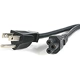 StarTech.com 6 ft Standard Laptop Power Cord - NEMA 5-15P to C5 - 6ft NEMA 5-15P to IEC 320 C5 Power Cable - 3 Prong Laptop Power Cord