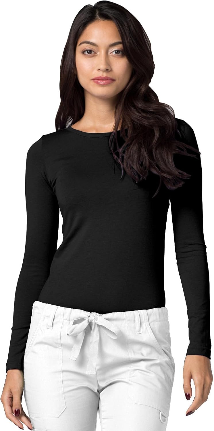 Adar Underscrubs for Women - Long Sleeve Underscrub Comfort Tee: Clothing