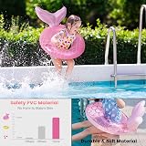 Pipihome Baby Swimming Float with Seat and Handles 0-36 Months Mermaid Design view 3