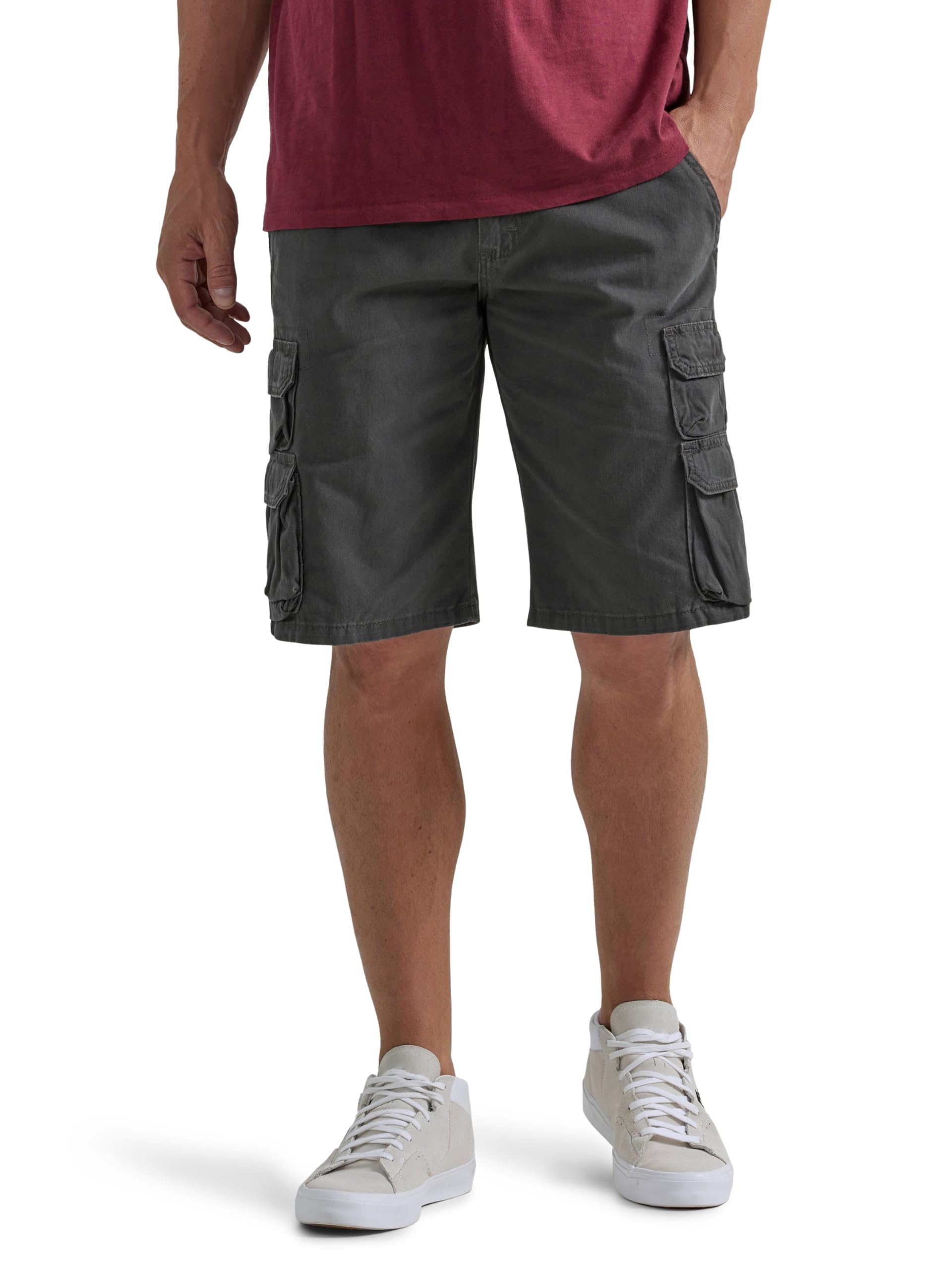 Wrangler Authentics Pantaloncini Cargo Uomo In Twill Elasticizzato | Colore Stella Marina | Taglia 50 IT | 8 Tasche