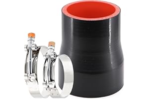 ID 3" to 3.5" Silicone Coupler Hose Straight Reducer,5-Ply Super Reinforcement Structure 4 Inch Length for Turbo/Intercooler/