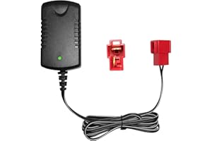 FLHFULIHUA 6V Kids Ride On Car Charger for 6 Volt Battery, 7v800ma Charger for BMX X6 Kid TRAX Disney GMC Beetle Bus Electric Baby Carriage Ride Toy Battery Supply Power Adapter Red Square Plug