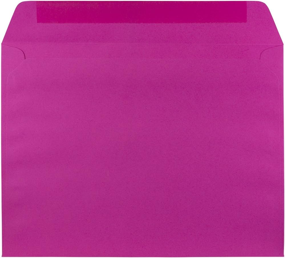 JAM PAPER 9 x 12 Booklet Colored Envelopes - Violet Purple Recycled - 50/Pack : Office Products