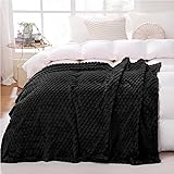 Puncuntex Black Throw Blanket 90"×90" inches Fuzzy