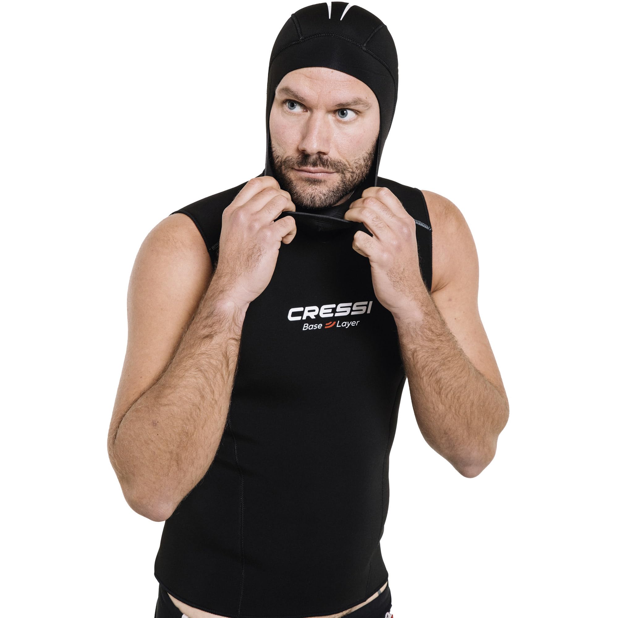 Cressi Base Layer Man 2.5mm - Diving Undersuit Jacket Neoprene 2.5mm, Black, for Mens