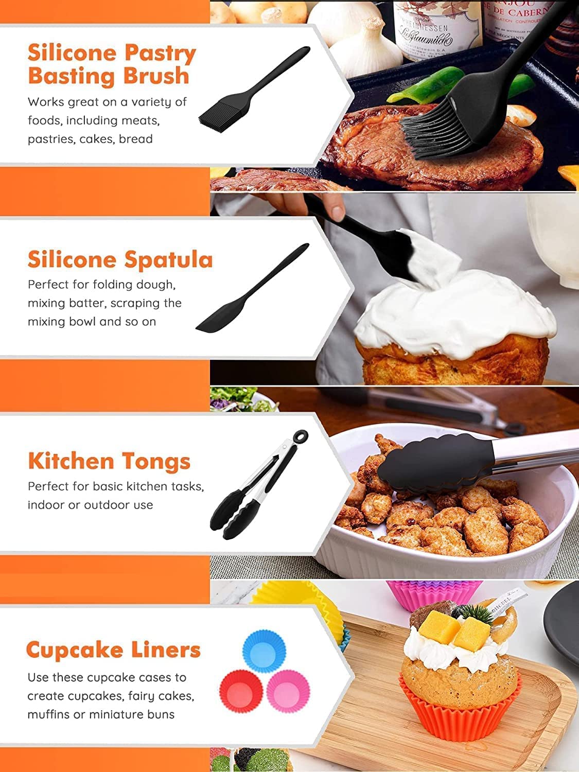 Air Fryer Accessories for Cosori, 10 Piece Square Accessories for COSORI 5.8 QT 6.0 QT, Instant Vortex Plus 6QT and Larger Air Fryers, Including Cake & Pizza Pan, Rack & Skewer, Egg Bite Mold, etc.