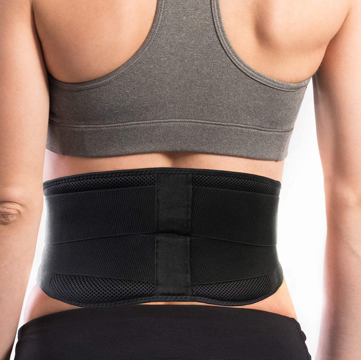 Lightweight Back Brace Under Clothes Breathable Honeycomb Mesh & Dual Lumbar Pads for Lower Back Pain Relief, Adjustable Straps for Optimal Lower Back Support - XL/XXL: Health & Personal Care