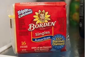 BORDEN AT THE NEIGHBORHOOD CORNER STORE BORDEN CHEESE SLICES AMERICAN SINGLES 12 OZ PACK OF 3