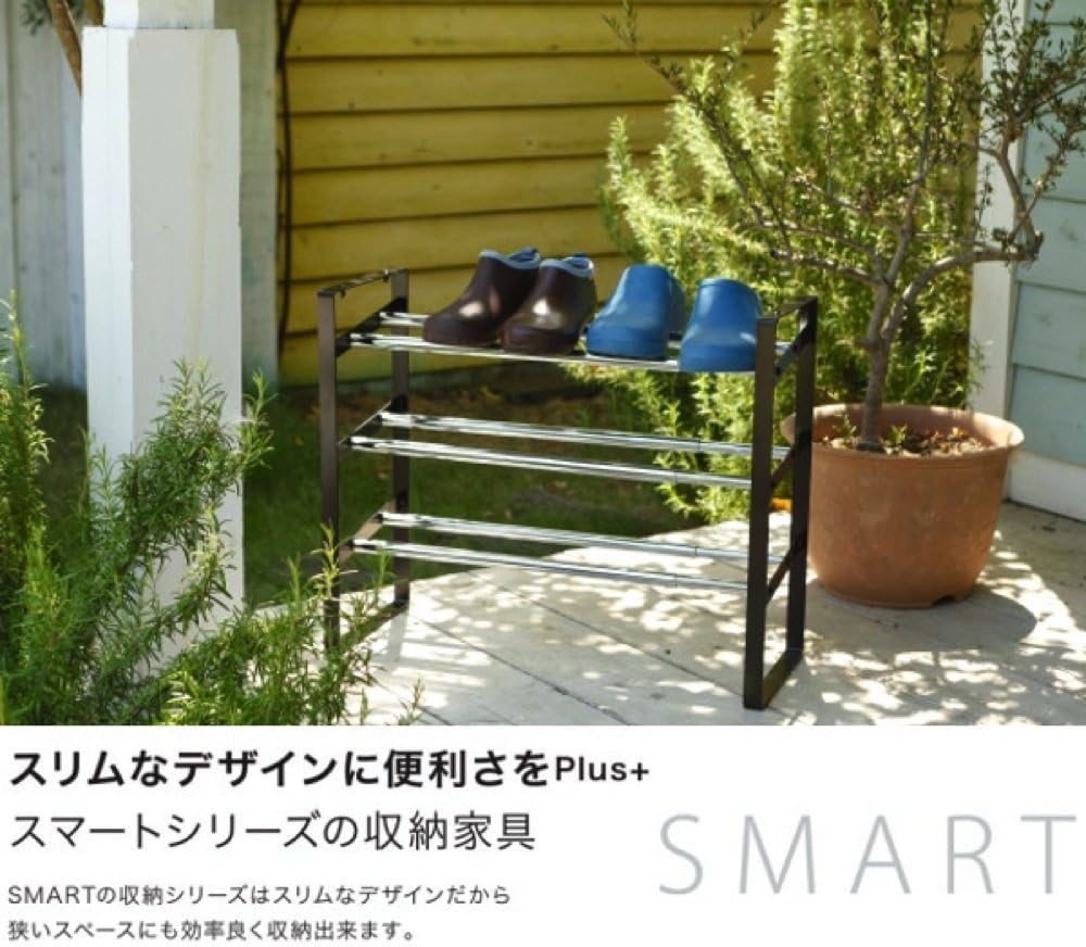 Amazon 伸縮シューズラック靴箱 くつ箱 薄型 おしゃれ すのこ ブラック 型番 Ka5 2 09k ハリー シューズラック 通販