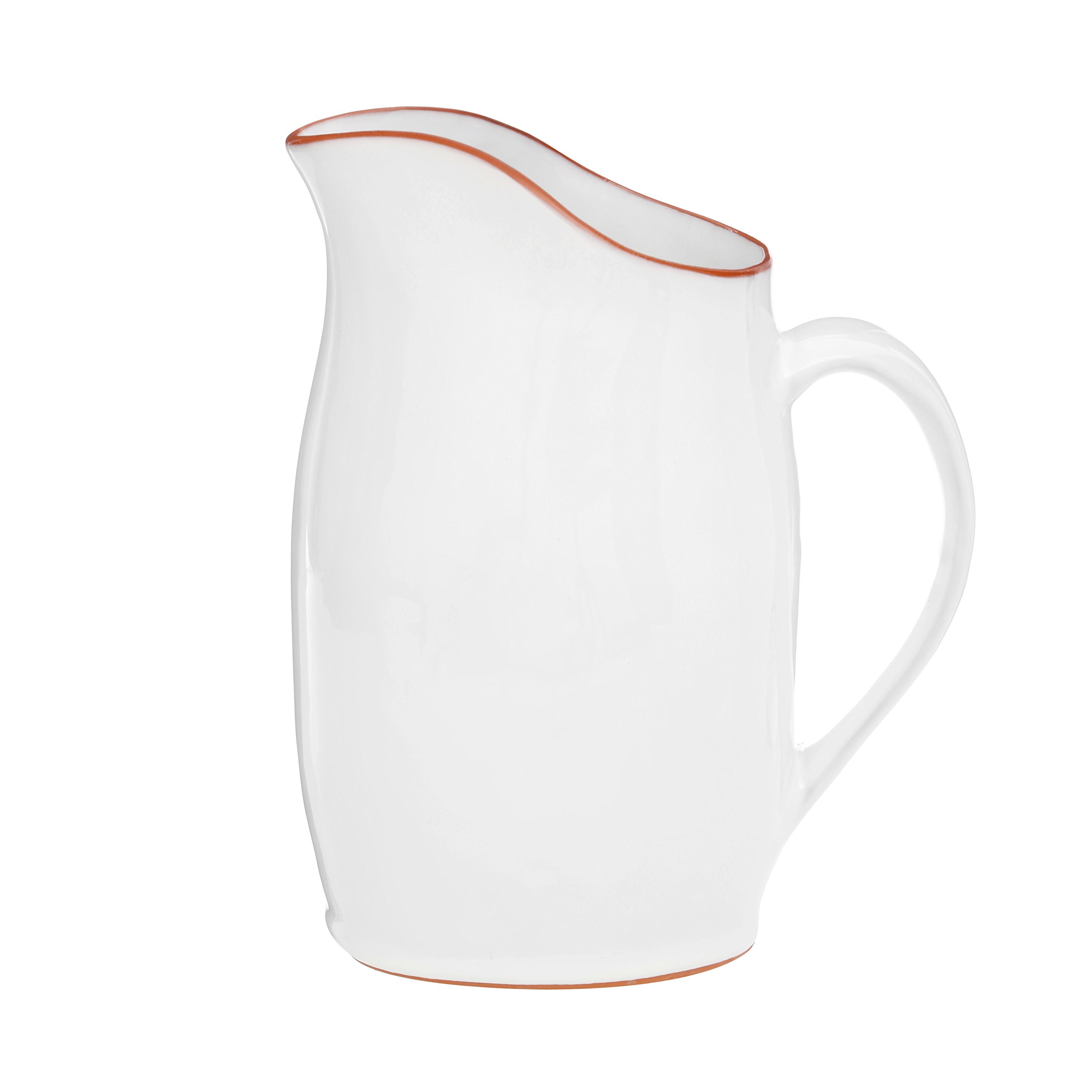 Premier Housewares Calisto Pitcher, Ceramic, White, 2.5 Litre