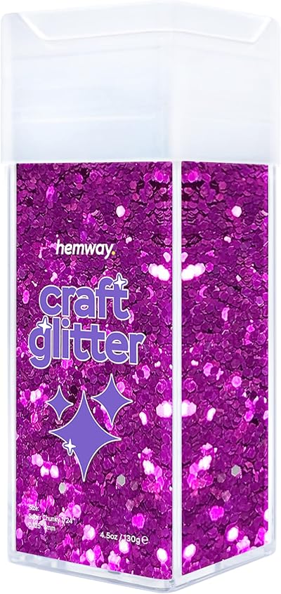 Hemway Glitter Shaker Fuchsia Pink 110g Super Chunky Craft Glitter