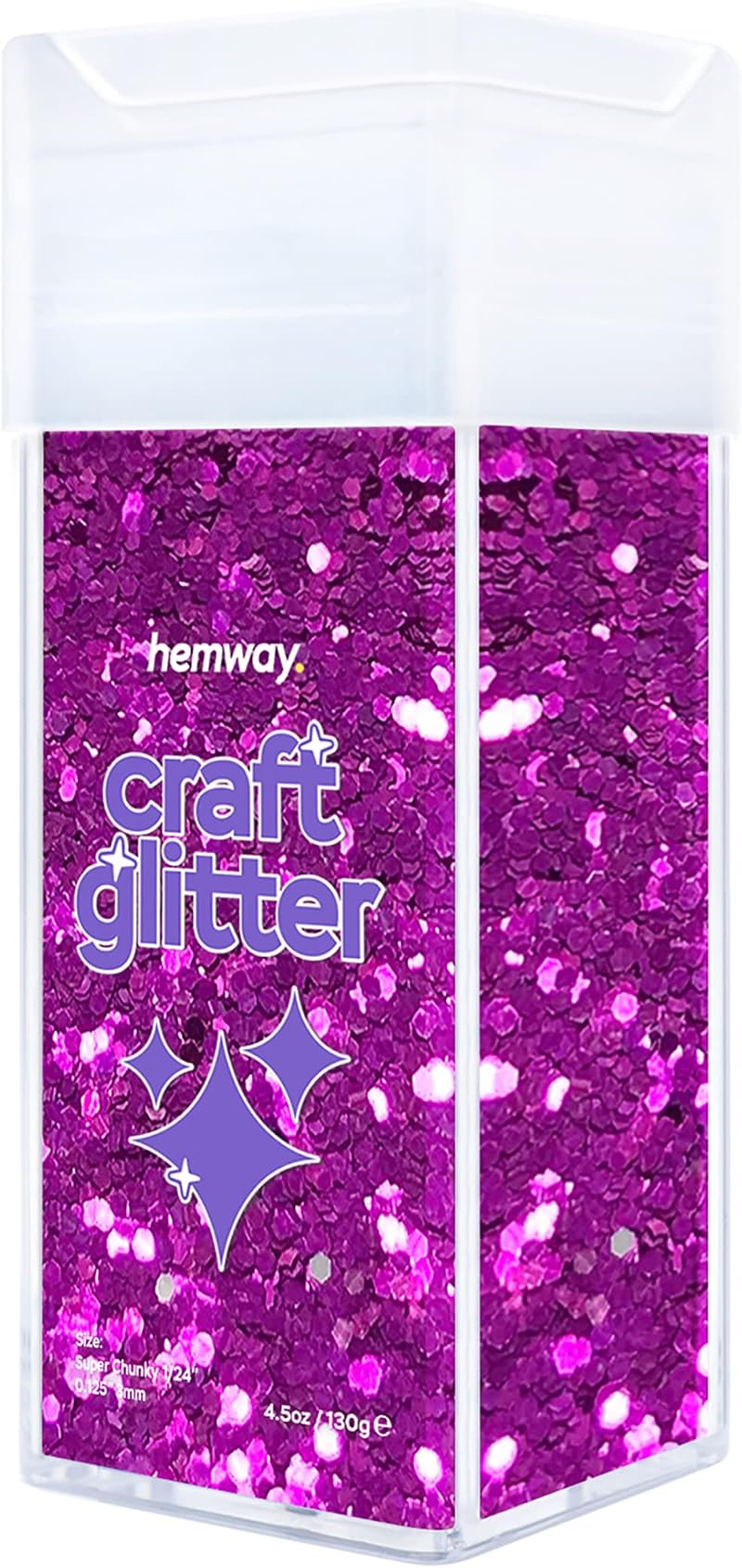 Hemway Glitter Shaker Fuchsia Pink 110g Super Chunky Craft Glitter