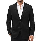 PJ PAUL JONES Mens Corduroy Blazer Slim Fit Casual Sports Coat Jacket | Cotton Corduroy Fabric, Two Button, Machine Wash, Slim Fit, Classic Fall and Winter Blazer, Daily, Business, Wedding, Party
