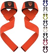 WFX Weight Lifting Straps Padded Neoprene Wrist Support Orange