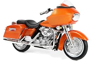 Risopen Maisto 1/18 Motorcycle Model Toy Alloy Metal Diecast Motorcycle Model Mini Antique Motorbike Toy Sport Motorcycle Racing Model Collection Gift for Men Kid Boy (2002 FLTR ROAD GLIDE)