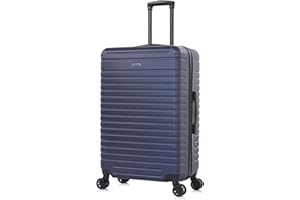 InUSA DEEP Luggage with GEL Handle | Spacious Traveling Suitcases, Travel Suitcase with Dual Spinner Wheels and Studs | 28 Inch Large Hardside Luggage | Blue