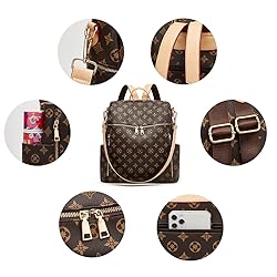 Makes Backpack Purse for Women PU Leather backpack