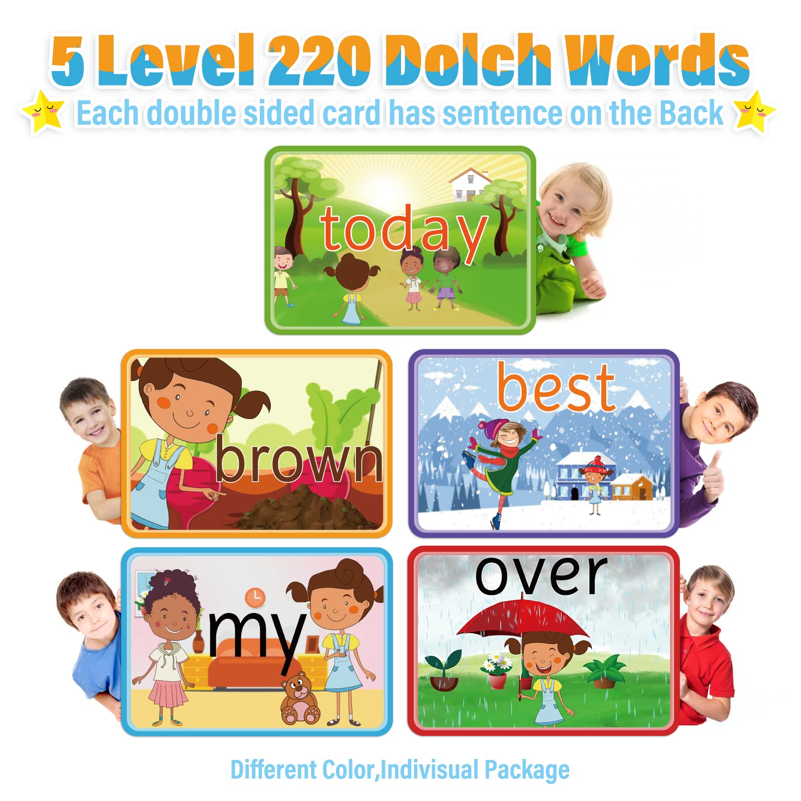 Mua Shemira 220 Sight Words Flash Cards for Preschool,Kindergarten,1st ...