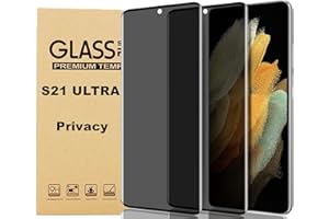 For Samsung Galaxy S21 Ultra Privacy Screen Protector, Tempered Glass Camera Lens Protectors [2+2Pack] [3D Glass] [Case Frien